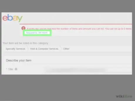 Увеличьте лимит продаж на eBay Step 4 Увеличьте лимит продаж на eBay Step 4