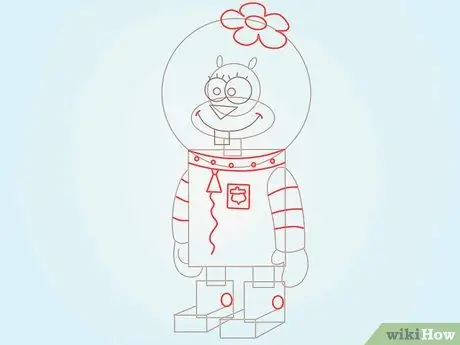 Рисуем Sandy Cheeks из SpongeBob SquarePants Шаг 7 Рисуем Sandy Cheeks из SpongeBob SquarePants Шаг 7