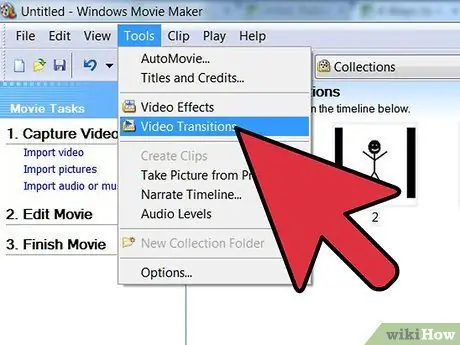 Добавление переходов в Movie Maker, шаг 1 Добавление переходов в Movie Maker, шаг 1