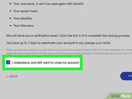 Удалите свою учетную запись Spotify Шаг 15 Удалите свою учетную запись Spotify Шаг 15