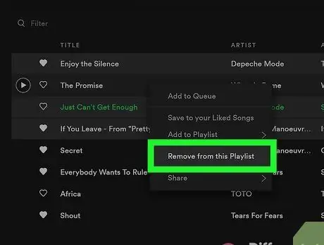 Удалить песни из Spotify Шаг 12 Удалить песни из Spotify Шаг 12