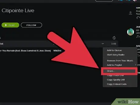 Делитесь музыкой с помощью Spotify Шаг 5 Делитесь музыкой с помощью Spotify Шаг 5