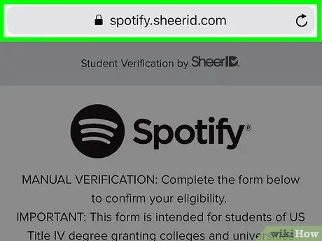 Подтвердите студенческую учетную запись на Spotify на iPhone или iPad Шаг 2 Подтвердите студенческую учетную запись на Spotify на iPhone или iPad Шаг 2