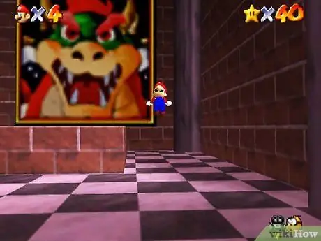 Победите третьего баузера в Super Mario 64, шаг 14