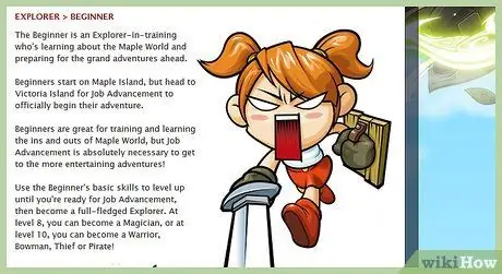 Выберите работу в Maplestory Step 1 Bullet 1