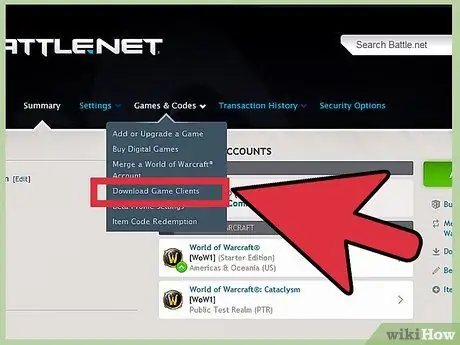 Доступ к общедоступной тестовой области в World of Warcraft, шаг 3