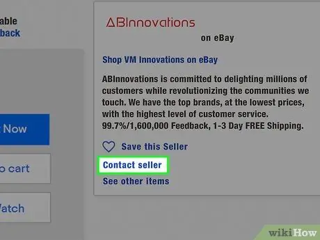 Свяжитесь с продавцом eBay на ПК или Mac Шаг 3 Свяжитесь с продавцом eBay на ПК или Mac Шаг 3