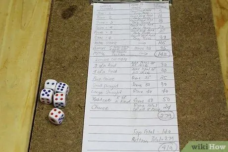 Сделайте оценочную карточку Yahtzee Шаг 7 Сделайте оценочную карточку Yahtzee Шаг 7