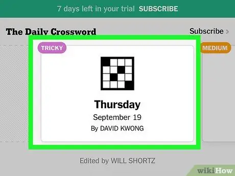 Используйте приложение New York Times Crossword, шаг 6 Используйте приложение New York Times Crossword, шаг 6
