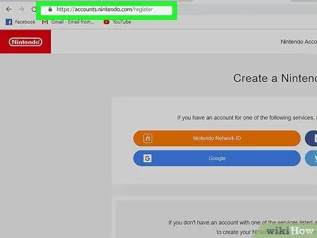 Создайте учетную запись Nintendo и свяжите ее с Nintendo Switch Шаг 1 Создайте учетную запись Nintendo и свяжите ее с Nintendo Switch Шаг 1