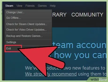 Перезапустите Steam Шаг 2 Перезапустите Steam Шаг 2