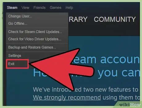 Перезапустите Steam Шаг 4 Перезапустите Steam Шаг 4