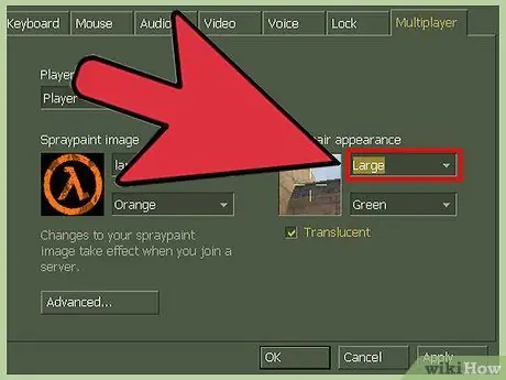 Измените размер перекрестия в Counter Strike Step 3 Измените размер перекрестия в Counter Strike Step 3