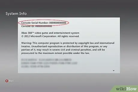 Найдите серийный номер XBox 360 Шаг 9 Найдите серийный номер XBox 360 Шаг 9