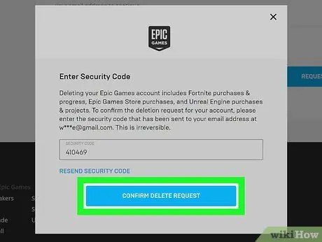 Удаление учетной записи Epic Games Шаг 5 Удаление учетной записи Epic Games Шаг 5