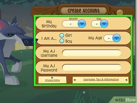 Создайте учетную запись на Animal Jam Шаг 7 Создайте учетную запись на Animal Jam Шаг 7
