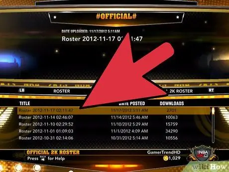 Обновите составы NBA 2K13, шаг 9 Обновите составы NBA 2K13, шаг 9