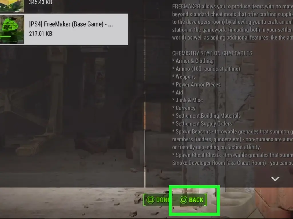 Как загрузить моды в Fallout 4 для PlayStation 4: 7 шагов