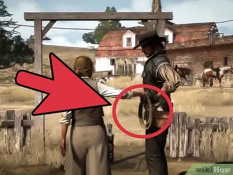 Используйте лассо в Red Dead Redemption, шаг 1 Используйте лассо в Red Dead Redemption, шаг 1