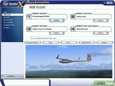 Управляйте планером в Flight Simulator X Шаг 1 Управляйте планером в Flight Simulator X Шаг 1