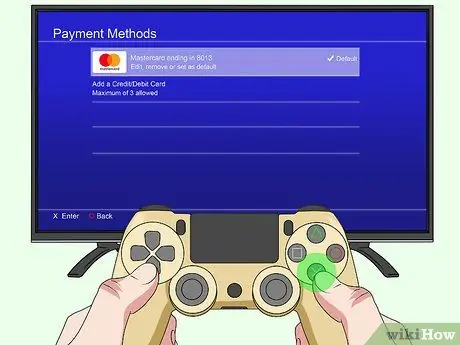 Удаление кредитной карты на PS4, шаг 14 Удаление кредитной карты на PS4, шаг 14