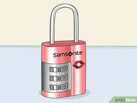 Установите замок Samsonite, шаг 1 Установите замок Samsonite, шаг 1
