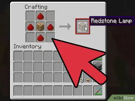 Сделайте лампу из красного камня в Minecraft, шаг 4 Сделайте лампу из красного камня в Minecraft, шаг 4