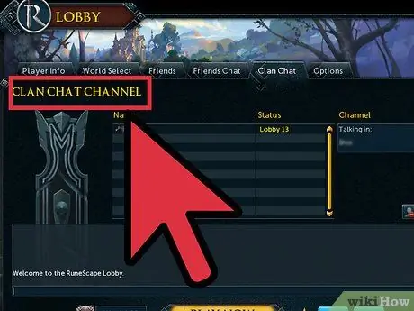 Используйте клановый чат в RuneScape Step 2 Используйте клановый чат в RuneScape Step 2