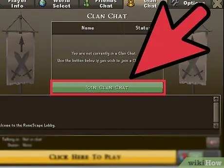 Используйте клановый чат в RuneScape Step 8 Используйте клановый чат в RuneScape Step 8