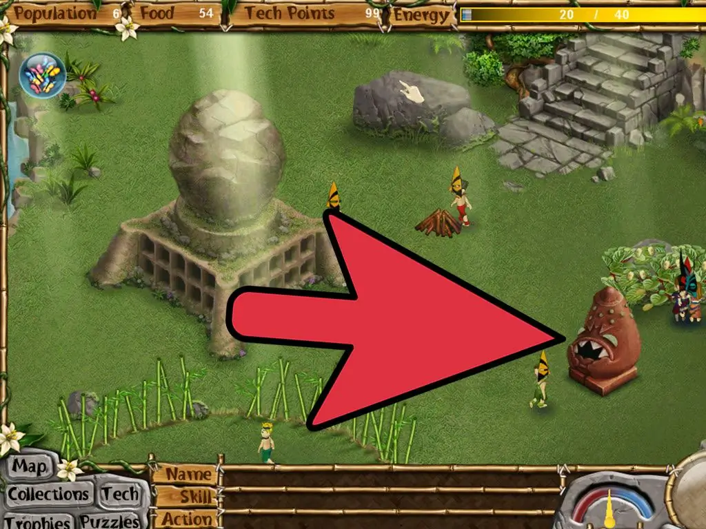 Как демонтировать блокирующий тотем в Virtual Villagers 5