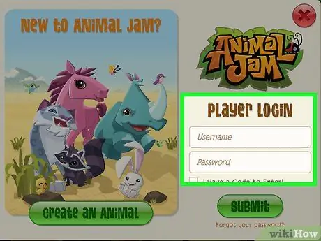 Развлекайтесь на Animal Jam, шаг 1