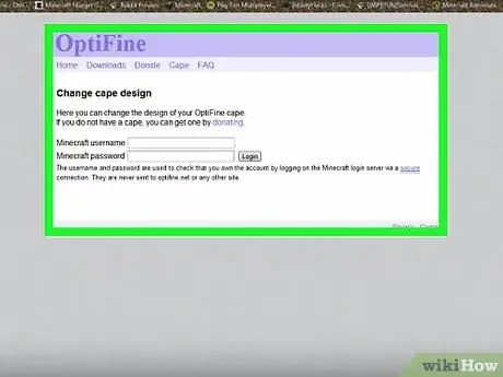 Переместите плащ OptiFine в другую учетную запись Minecraft Шаг 1 Переместите плащ OptiFine в другую учетную запись Minecraft Шаг 1