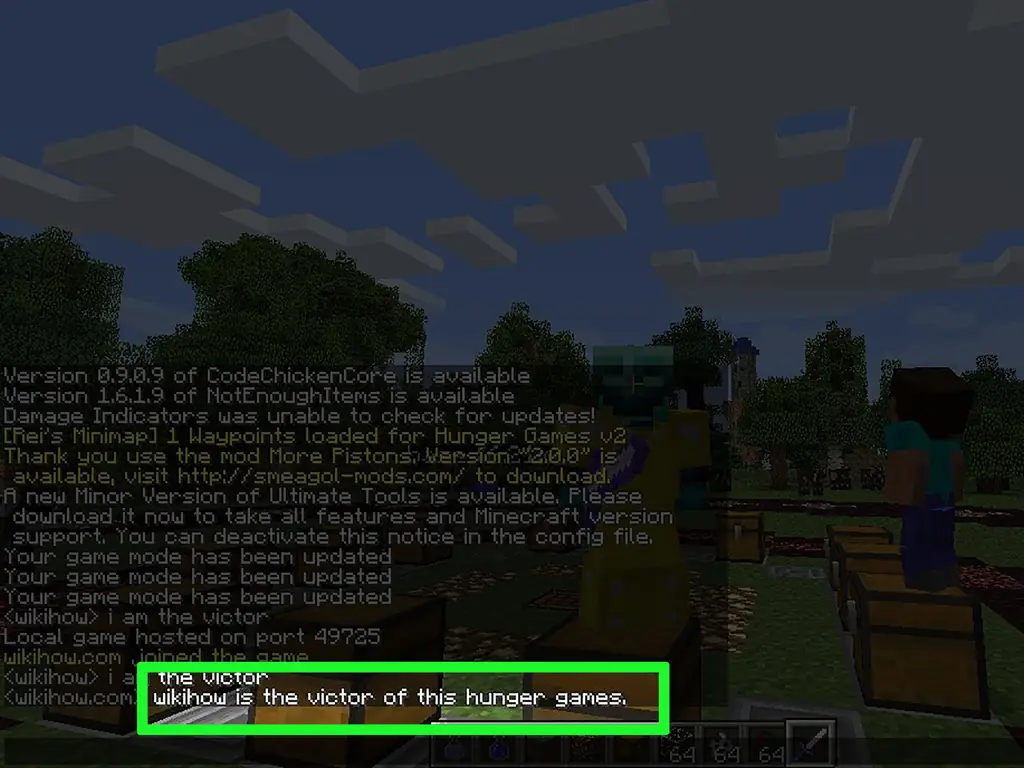 Как создать игру про голодные игры в ванильном Minecraft