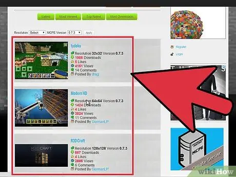 Получите пакеты текстур для Minecraft PE, шаг 1