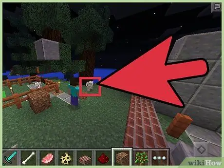 Приручить собаку в Minecraft PE Шаг 3 Приручить собаку в Minecraft PE Шаг 3