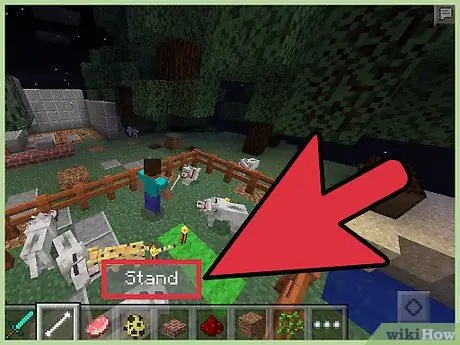 Приручить собаку в Minecraft PE Шаг 6 Приручить собаку в Minecraft PE Шаг 6