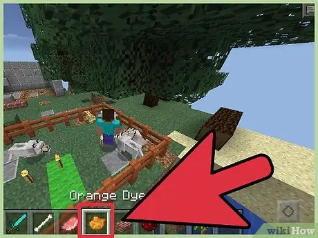 Приручить собаку в Minecraft PE Шаг 9 Приручить собаку в Minecraft PE Шаг 9