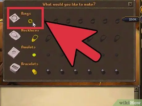Создайте золотое кольцо на шаге 4 RuneScape
