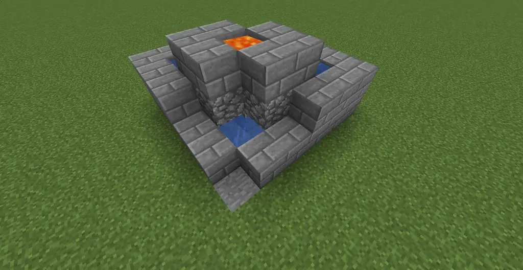 Как сделать двойной генератор булыжника в Minecraft: 14 шагов