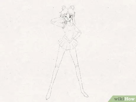 Нарисуйте Сейлор Мун в Sailor Moon Crystal Шаг 4 Нарисуйте Сейлор Мун в Sailor Moon Crystal Шаг 4