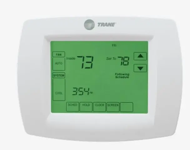 Как очистить график термостата Trane?