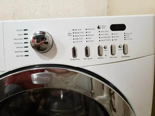 Где номер модели стиральной машины Frigidaire Affinity?