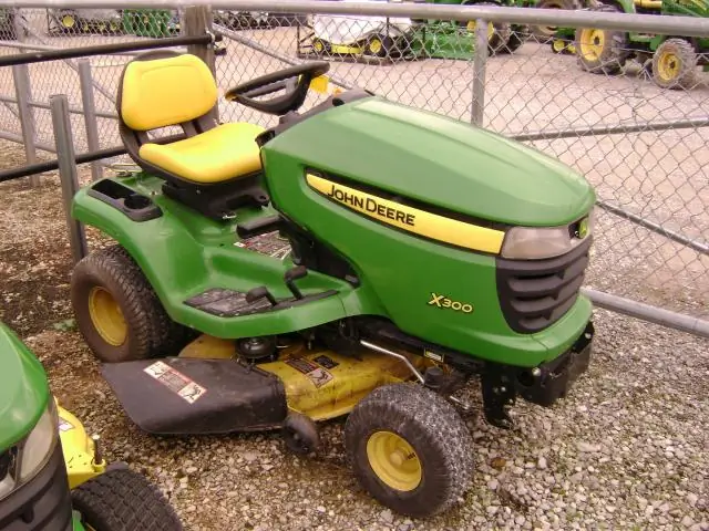 Как снять ножи с John Deere x300?