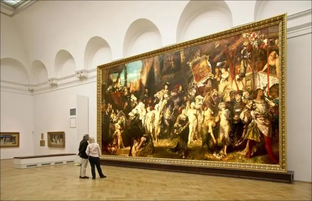 Как вешать картины в картинной галерее?