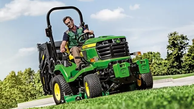 Как натянуть ремень на косилке John Deere?
