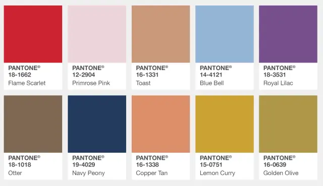 Цвета осени по версии Pantone