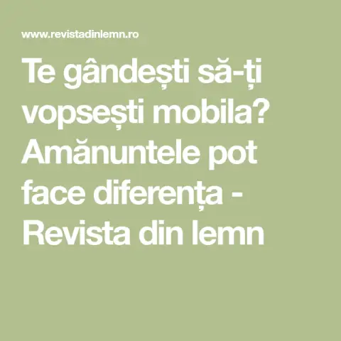 Как покрасить мебель: обновить только краской
